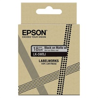 Click here for more details of the Epson LK-5WBJ Black on Matte White Tape Ca