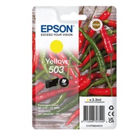 Click here for more details of the Epson Chillies 503 Yellow Standard Capacit
