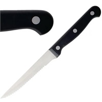Click here for more details of the Olympia Serrated Steak Knives Black Handle