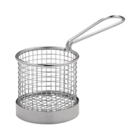 Click here for more details of the Olympia Chip Basket Round + Handle 80mm