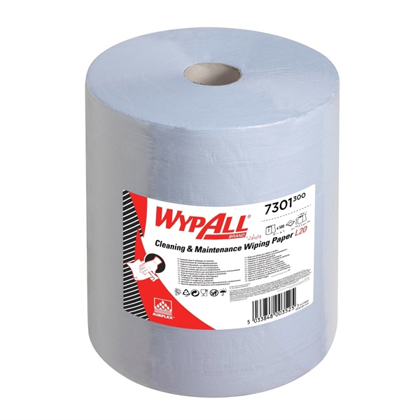 Click for a bigger picture.Blue Wypall L20 EXTRA  PLUS roll 2-ply