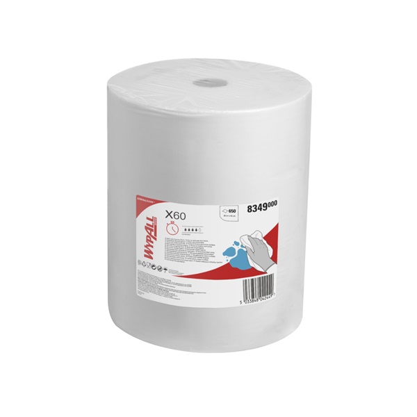 Click for a bigger picture.Wypall X60 LARGE ROLL white 1ply