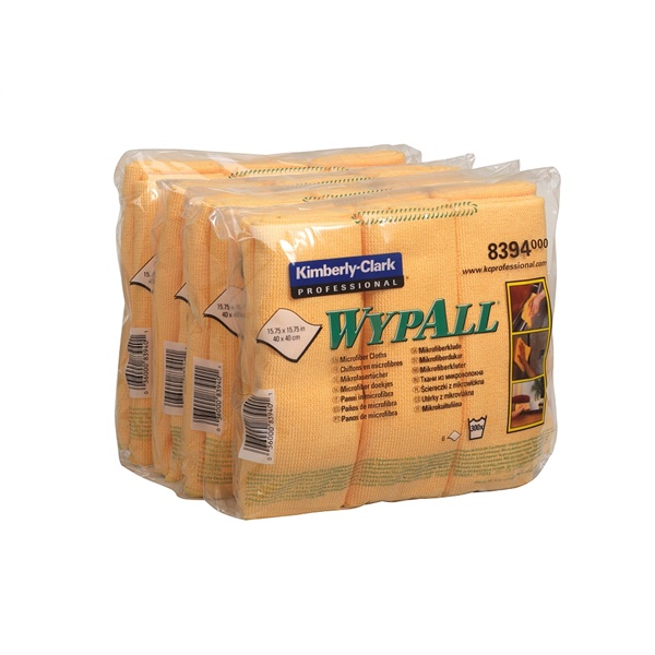 Click for a bigger picture.Wypall Microfibre Cloths 6 Yellow