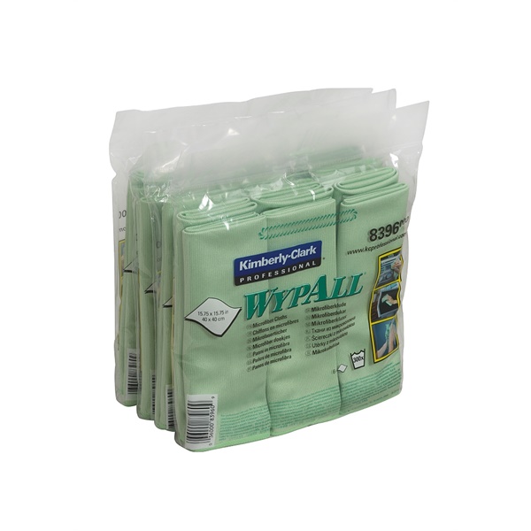Click for a bigger picture.Wypall Microfibre Cloths 6 green