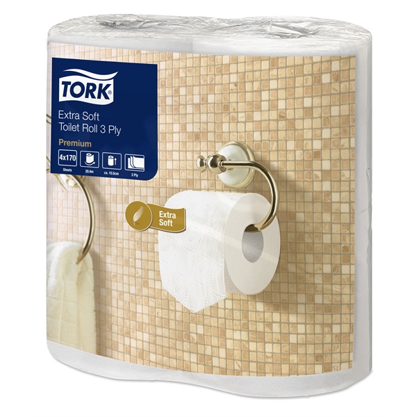 Click for a bigger picture.Tork EXTRA SOFT 3-ply Toilet Tissue  x40
