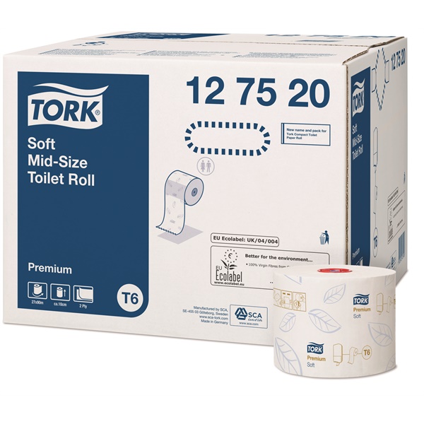 Click for a bigger picture.Tork Premium COMPACT [T6] toilet roll x27