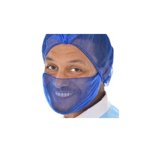 Click for a bigger picture.Extra Fine Detectable BEARD SNOOD blue x36