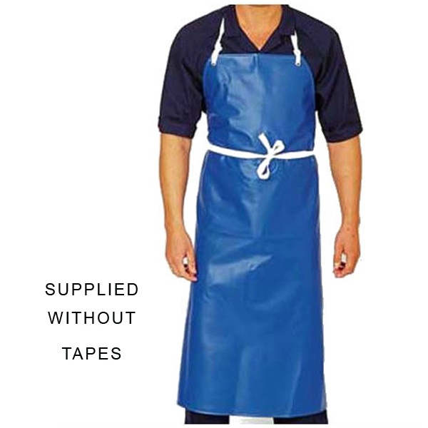 Click for a bigger picture.Blue PVC APRON with plastic eyelets
