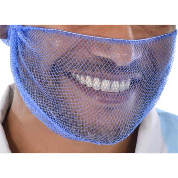 Click for a bigger picture.Extra Fine BEARD SNOOD blue x36