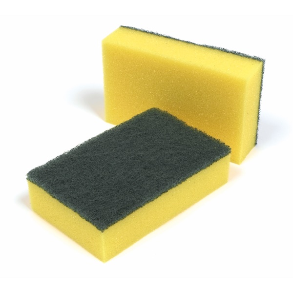 Click for a bigger picture.Sponge Backed SCOURING PAD x10