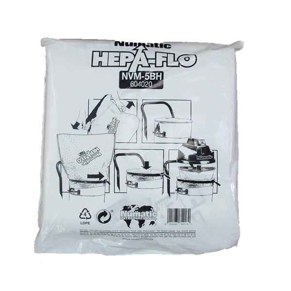 Click for a bigger picture.Hepa-Flo OPEN FILTER BAG NVM-5BH (x10)