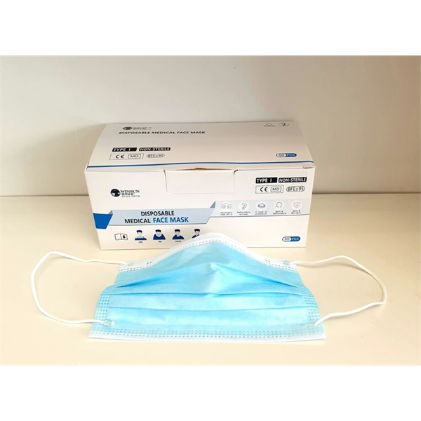 Click for a bigger picture.3ply DISPOSABLE Face Mask 50 per box