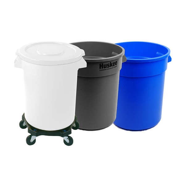 Click for a bigger picture.Huskee 75lt ROUND CONTAINER only - grey