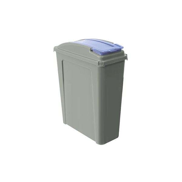 Click for a bigger picture.25lt ECO WASTE BIN grey body and BLUE lid