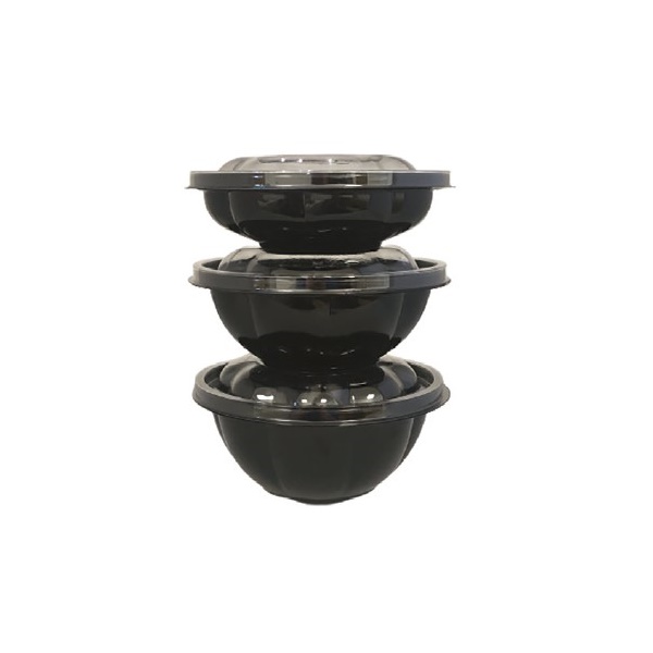 Click for a bigger picture.1000ML BLACK BASE ROUND CONTAINER