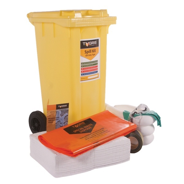 Click for a bigger picture.90lt Wheeled SPILL KIT - Universal