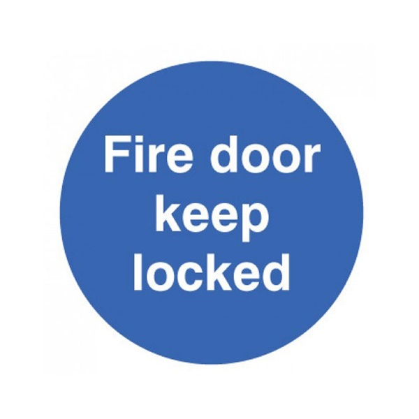 Click for a bigger picture.SIGN Keep Locked Shut 80x80mm Rigid