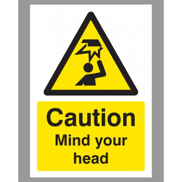 Click for a bigger picture.SIGN Mind Your Head 300x 100mm Rigid