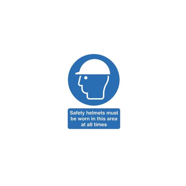 Click for a bigger picture.SIGN Safety Helmets  300x400mm Rigid