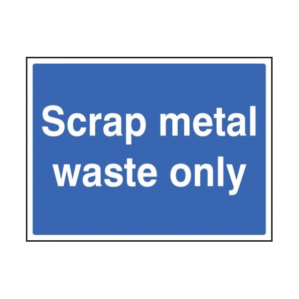 Click for a bigger picture.SIGN Scrap Metal Waste 400x300mm Rigid