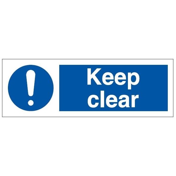 Click for a bigger picture.SIGN Keep Clear 600x200mm Rigid