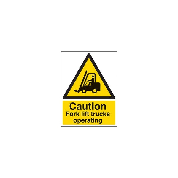 Click for a bigger picture.SIGN Caution Forklift 600x400mm rigid