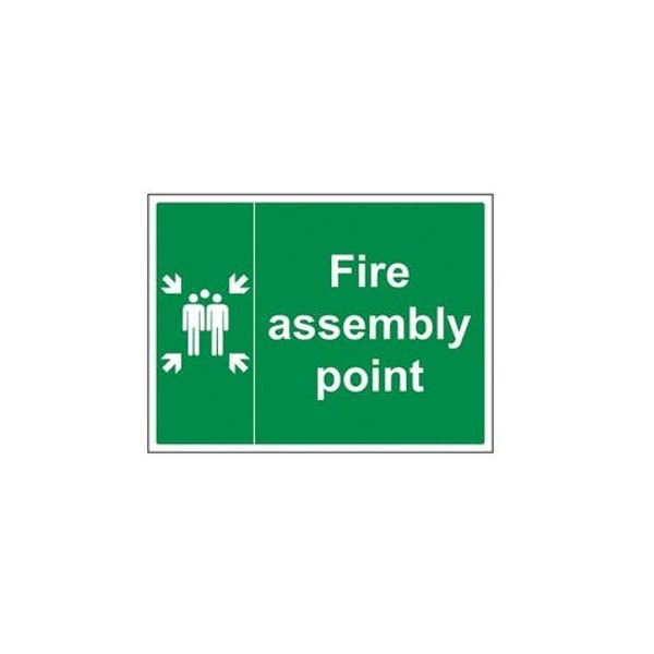 Click for a bigger picture.SIGN Fire Assembly Point 600x450mm Rigid