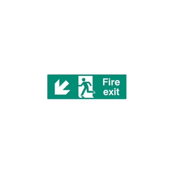Click for a bigger picture.SIGN Fire Exit (down left) 450x150mm