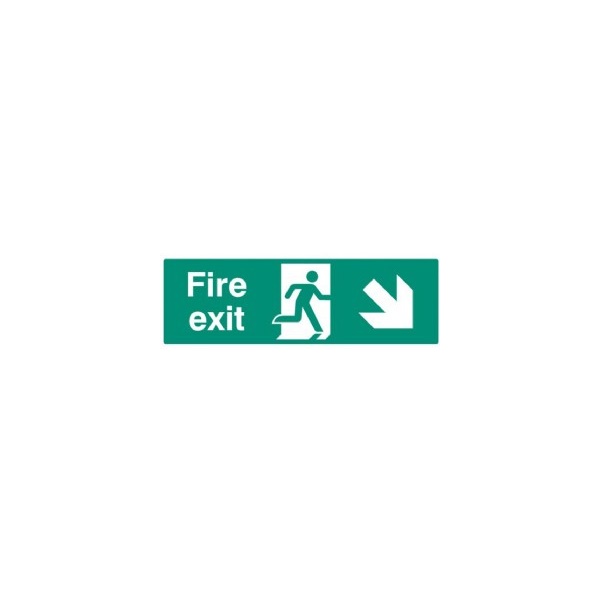 Click for a bigger picture.SIGN Fire Exit (down right) 450x150mm