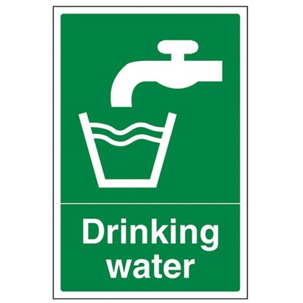 Click for a bigger picture.SIGN Drinking Water 75x100mm Vinyl