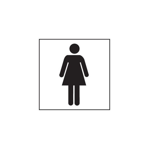 Click for a bigger picture.SIGN Ladies Toilet Symbol 200x 200mm