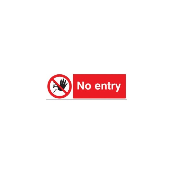 Click for a bigger picture.SIGN No Entry 300x100mm Vinyl