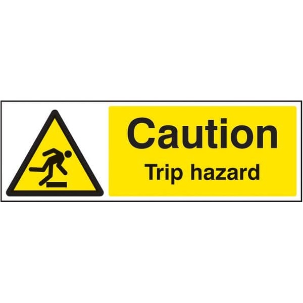 Click for a bigger picture.SIGN Caution Trip Hazard 300x100mm Vinyl