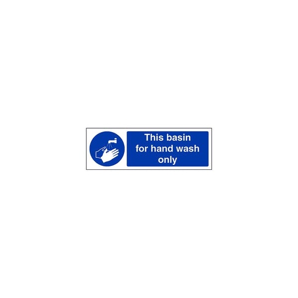 Click for a bigger picture.SIGN Basin for Handwashing 300x100mm Vinyl