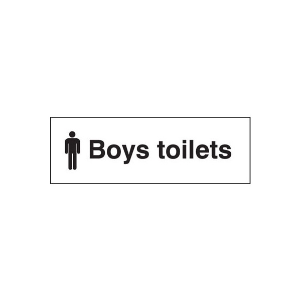 Click for a bigger picture.SIGN Boys Toilet 300x100mm Vinyl