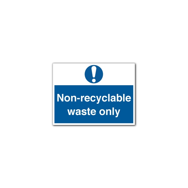 Click for a bigger picture.SIGN Non Recyclable Waste 300x250mm S.Adh