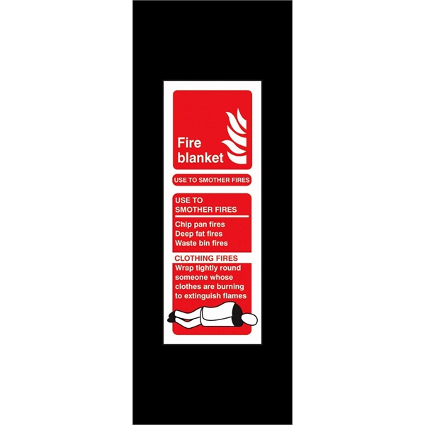Click for a bigger picture.SIGN Fire Blanket 200x75mm Self Adhesive