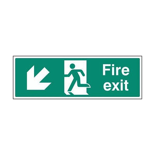 Click for a bigger picture.SIGN Fire Exit (down left) 300x100mm