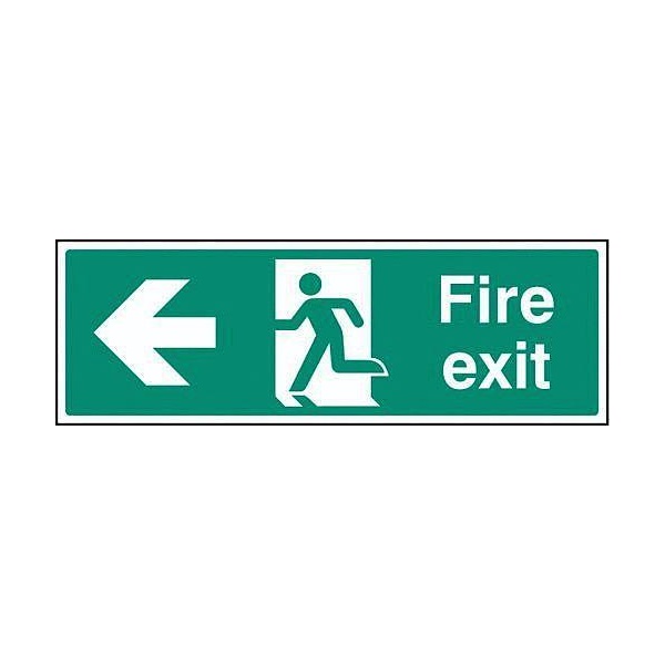 Click for a bigger picture.SIGN Fire Exit (left) 450x150mm