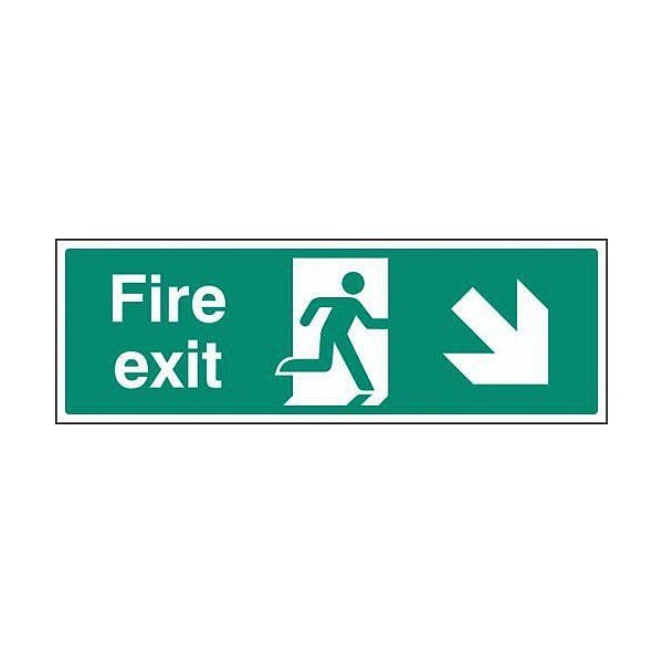Click for a bigger picture.SIGN Fire Exit (down/right) 450x150mm