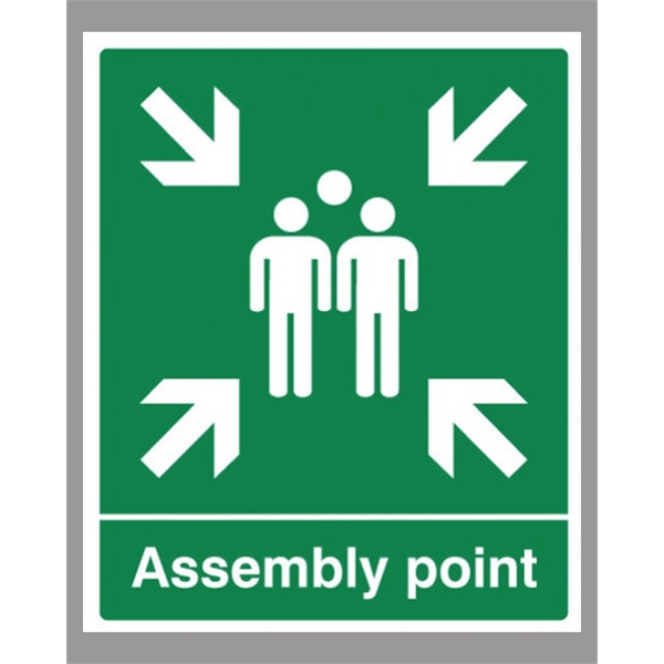 Click for a bigger picture.SIGN Fire Assembly Point 600x400mm Rigid