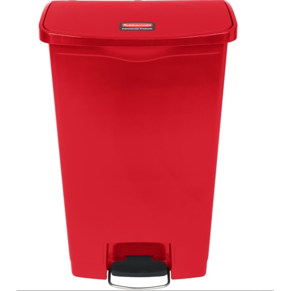 Click for a bigger picture.Red 68lt FRONT-STEP Resin Waste Bin
