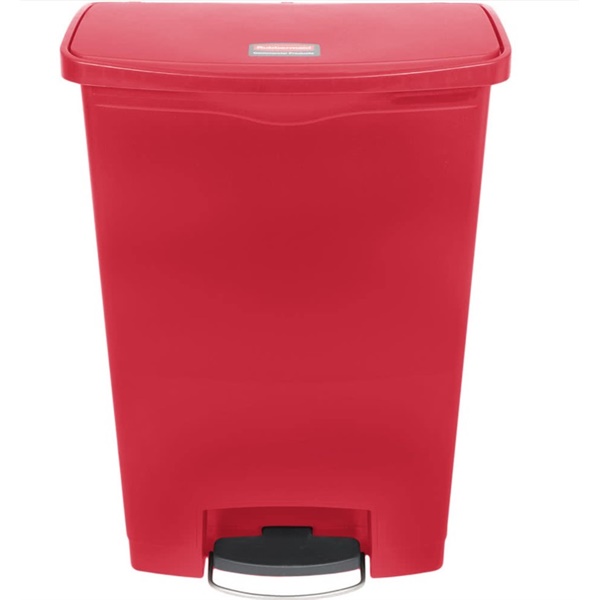 Click for a bigger picture.Red 90lt  FRONT-STEP Resin Waste Bin