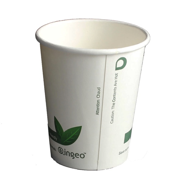 Click for a bigger picture.8oz Ingeo White Hot Drink CUP