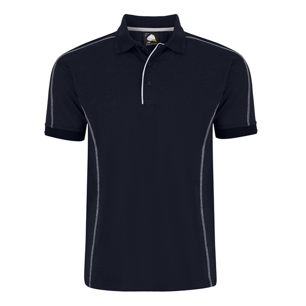 Click for a bigger picture.Navy Crane Contrast PoloShirt - S
