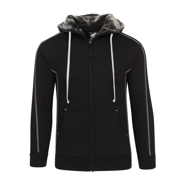 Click for a bigger picture.Black Crane Fur-lined Hooded Sweatshirt S