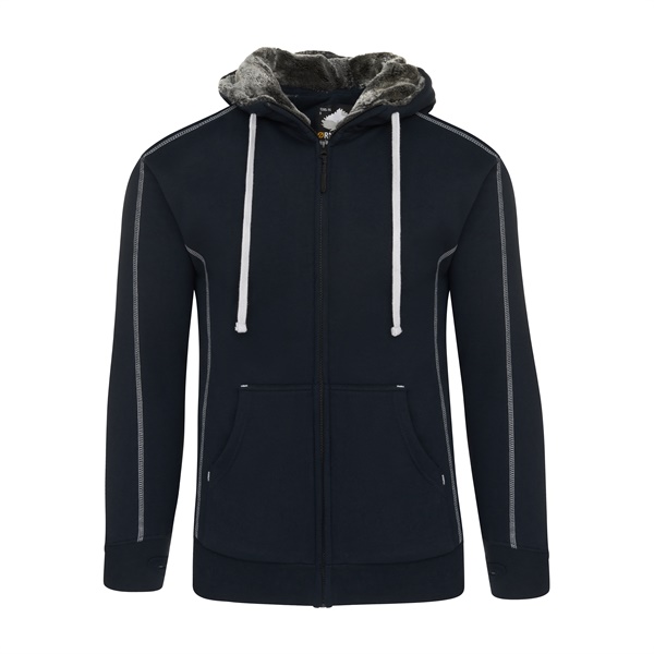 Click for a bigger picture.Navy Crane Fur-lined Hooded Sweatshirt M