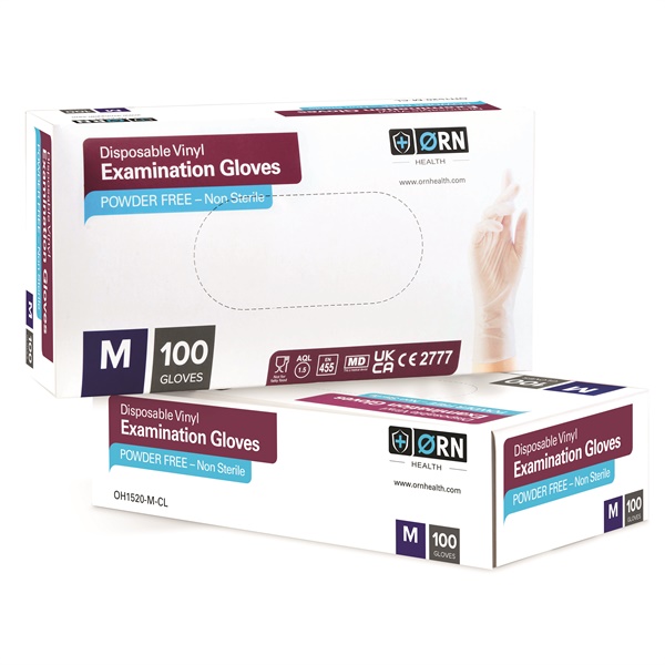 Click for a bigger picture.ORN Clear PF VINYL Glove large  x100
