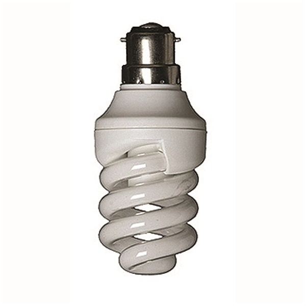 Click for a bigger picture.Spiral  LOW ENERGY 20w bulb - BC cap