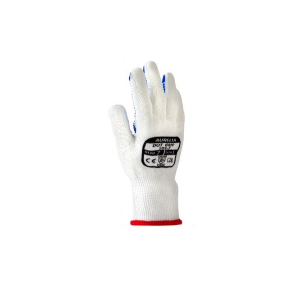 Click for a bigger picture.DOT GRIP Glove (Blue) x 12 (8/med)